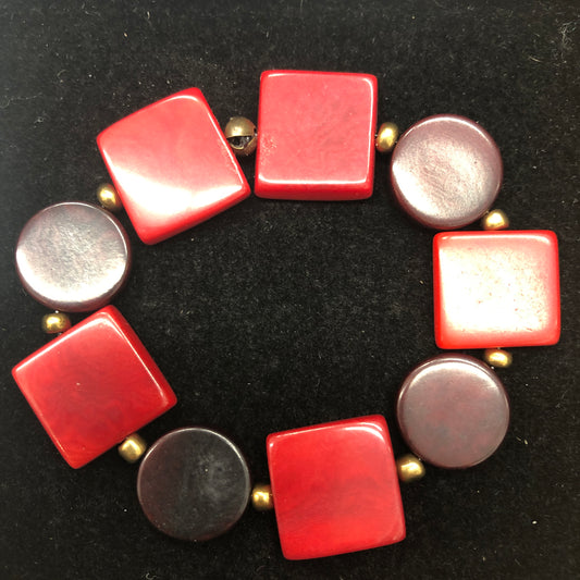 Tagua Bracelet LUZ Red - Small