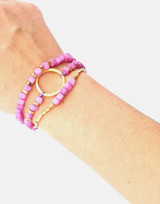Dainty Triple Tagua Bracelet