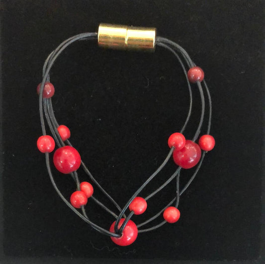 Nodova Bracelet IPONEA Trio of Reds - Gigglewick Gallery