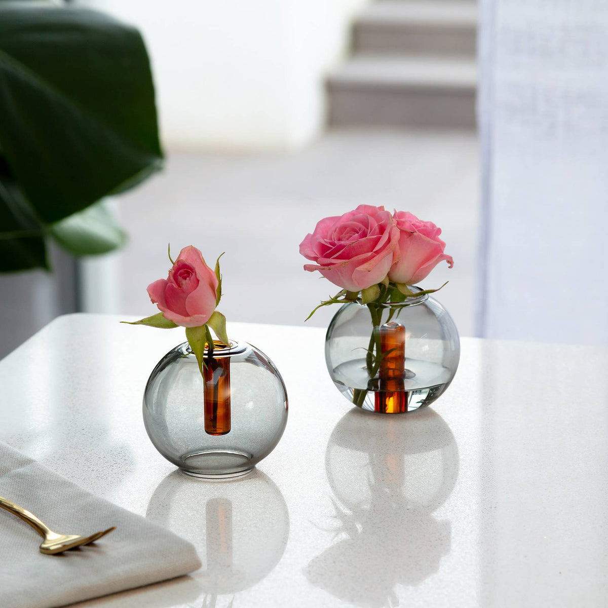 Block Design - Mini Bubble Glass Vase