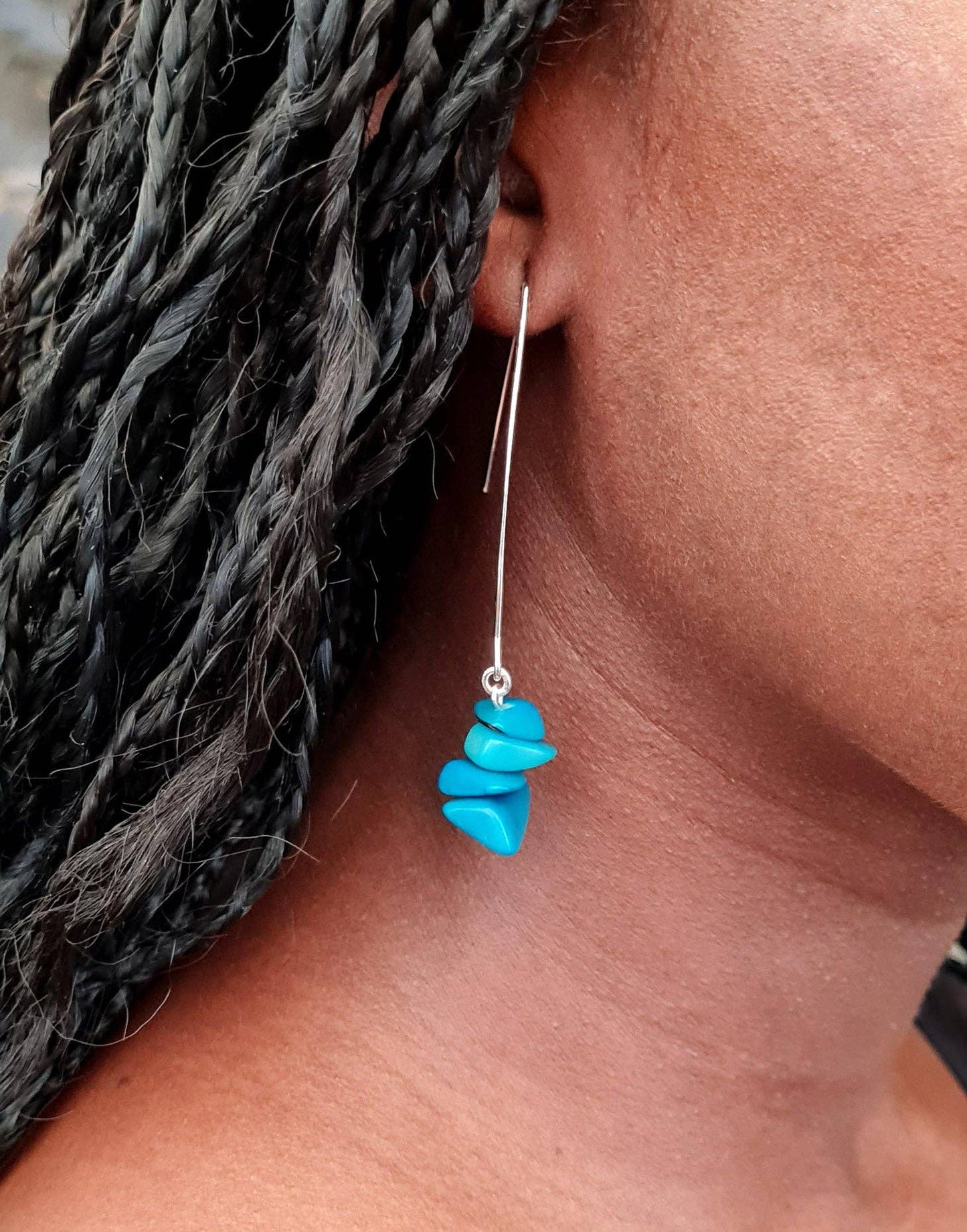 Pretty Pink Eco-Jewellery - Tagua Shavings Drop Earrings: Pink