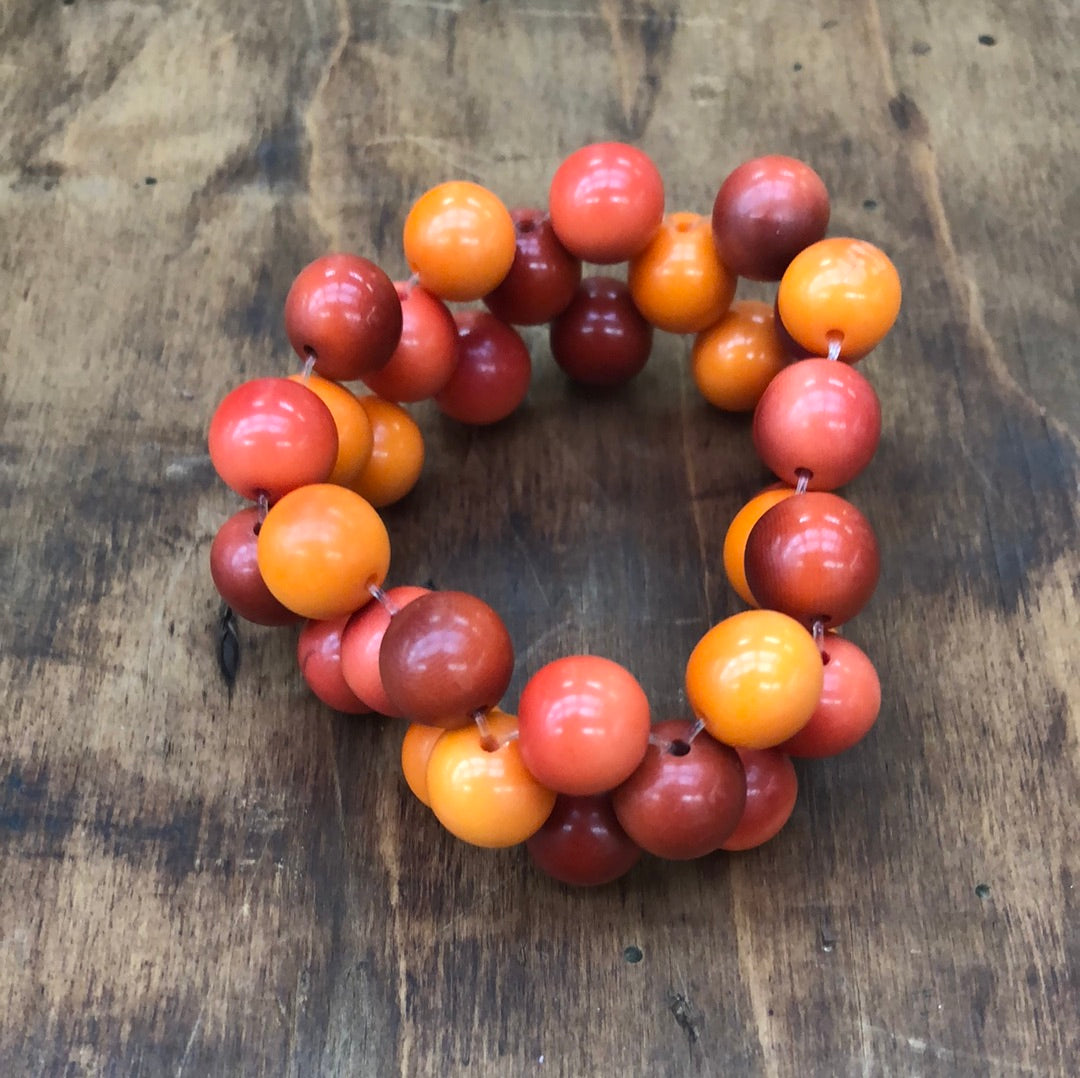 Tagua Bracelet LONA Trio of Reds