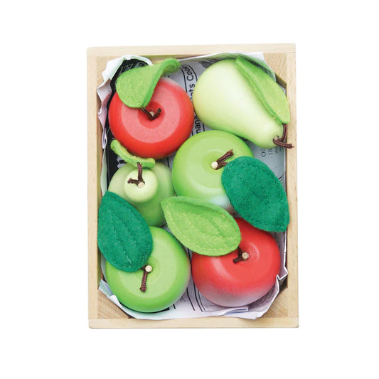 Apples & Pears Fruits - Wooden Market Crate