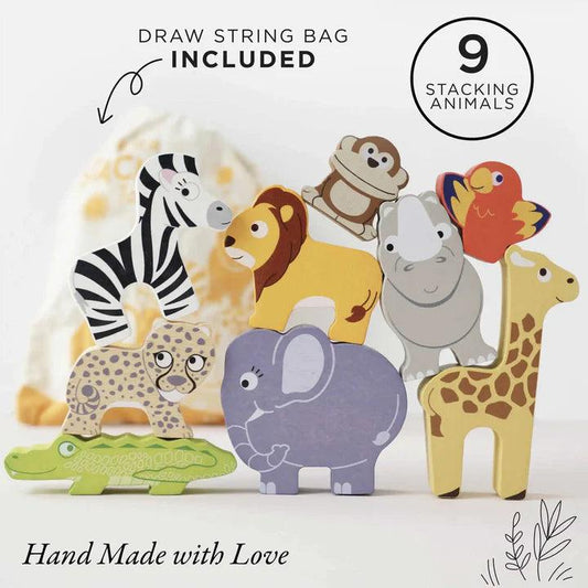 African Animals Wooden Stacking Toy - Gigglewick Gallery
