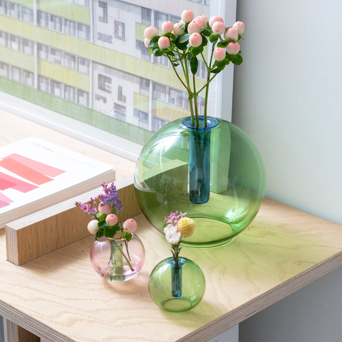 Block Design - Mini Bubble Glass Vase