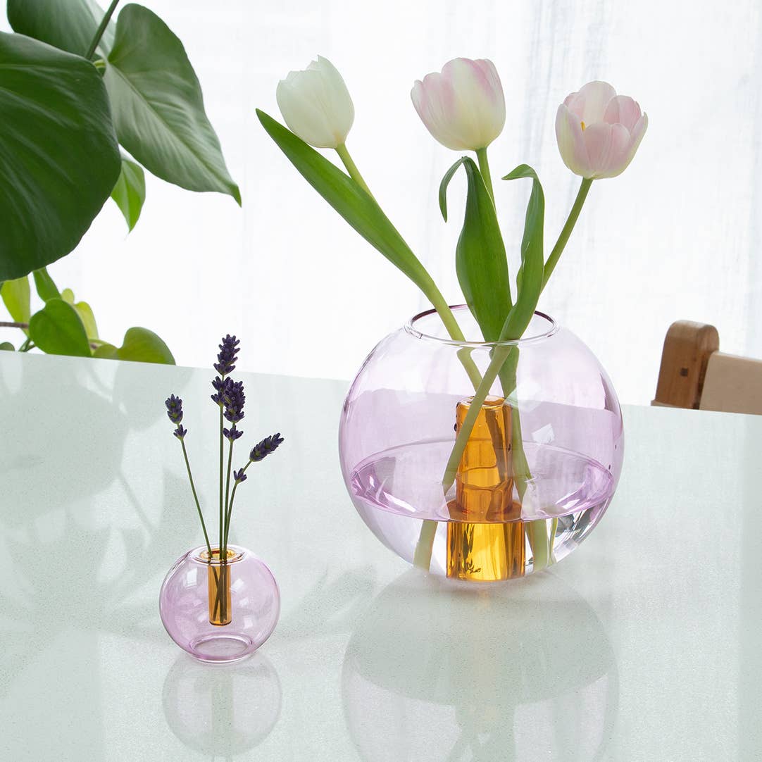 Block Design - Mini Bubble Glass Vase