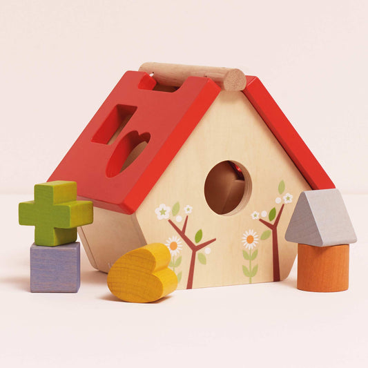 Le Toy Van wooden bird house shape sorter